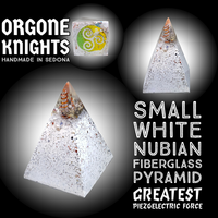 Small White Nubian Fiberglass Pyramid - 40mm-45mm