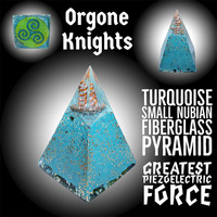 Small Turquoise Nubian Fiberglass Pyramid - 40mm-45mm